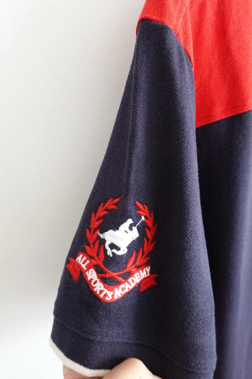 Polo masculino bordado USA Cup azul marinho e vermelho 5XL – photo 6